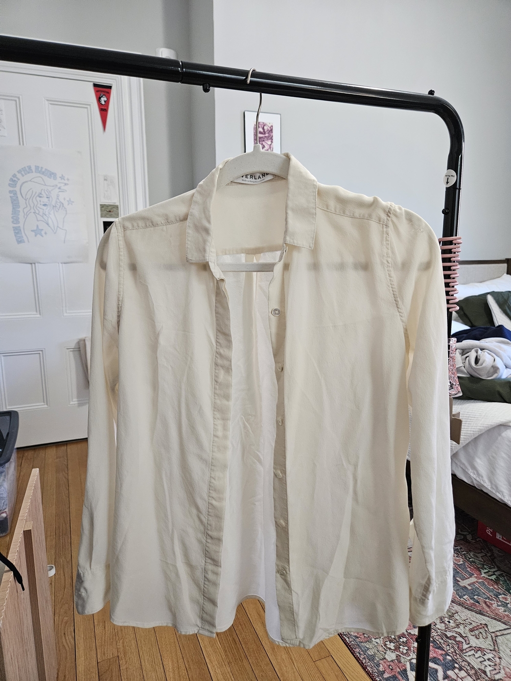 Everlane Cream Button-Down Shirt